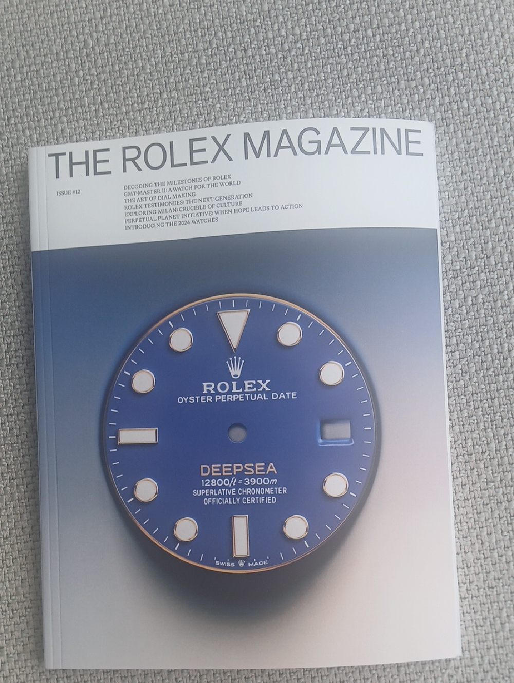 Rolex Deepsea Blue Dial Magazine Cover